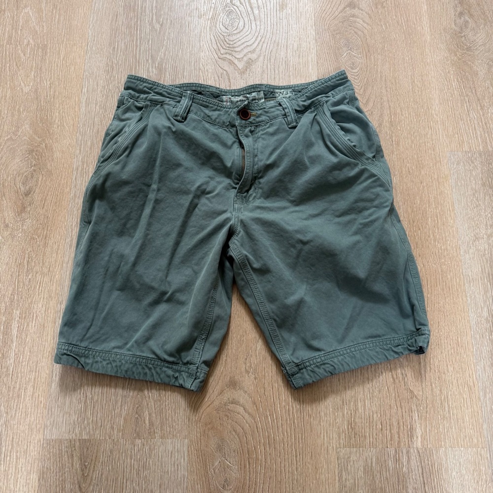 FatFace South Coast Chino Shorts Mens W34 Ocean Green Cotton Utility‎ Casual